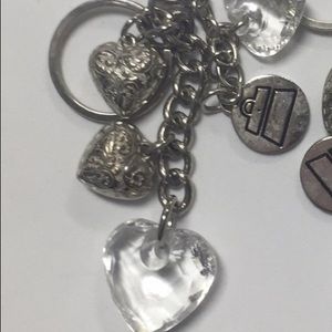 Purse charm crystal heart